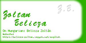 zoltan belicza business card
