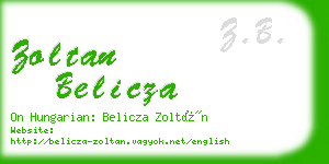 zoltan belicza business card